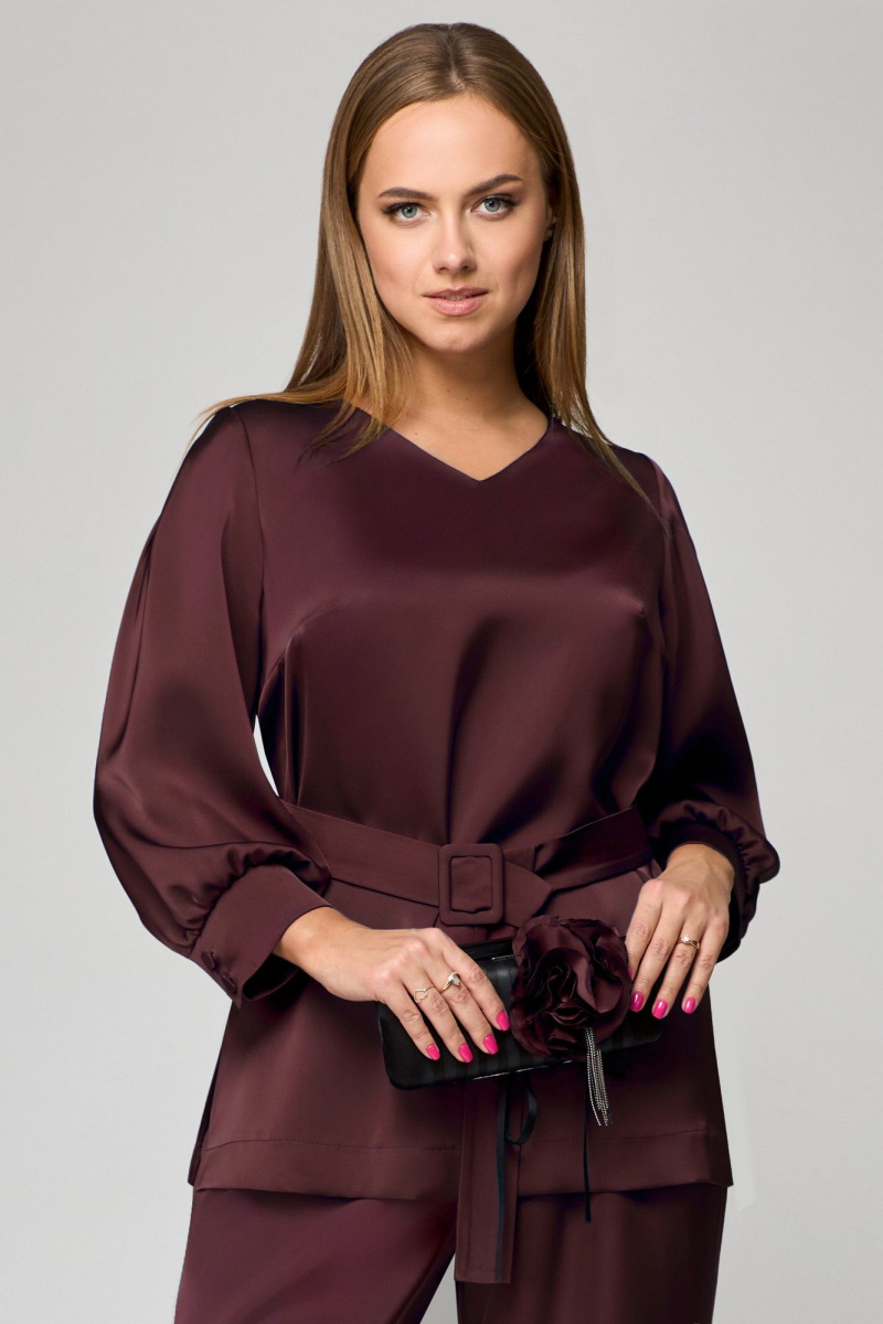 Брючный комплект Мишель стиль 1160-1 винный