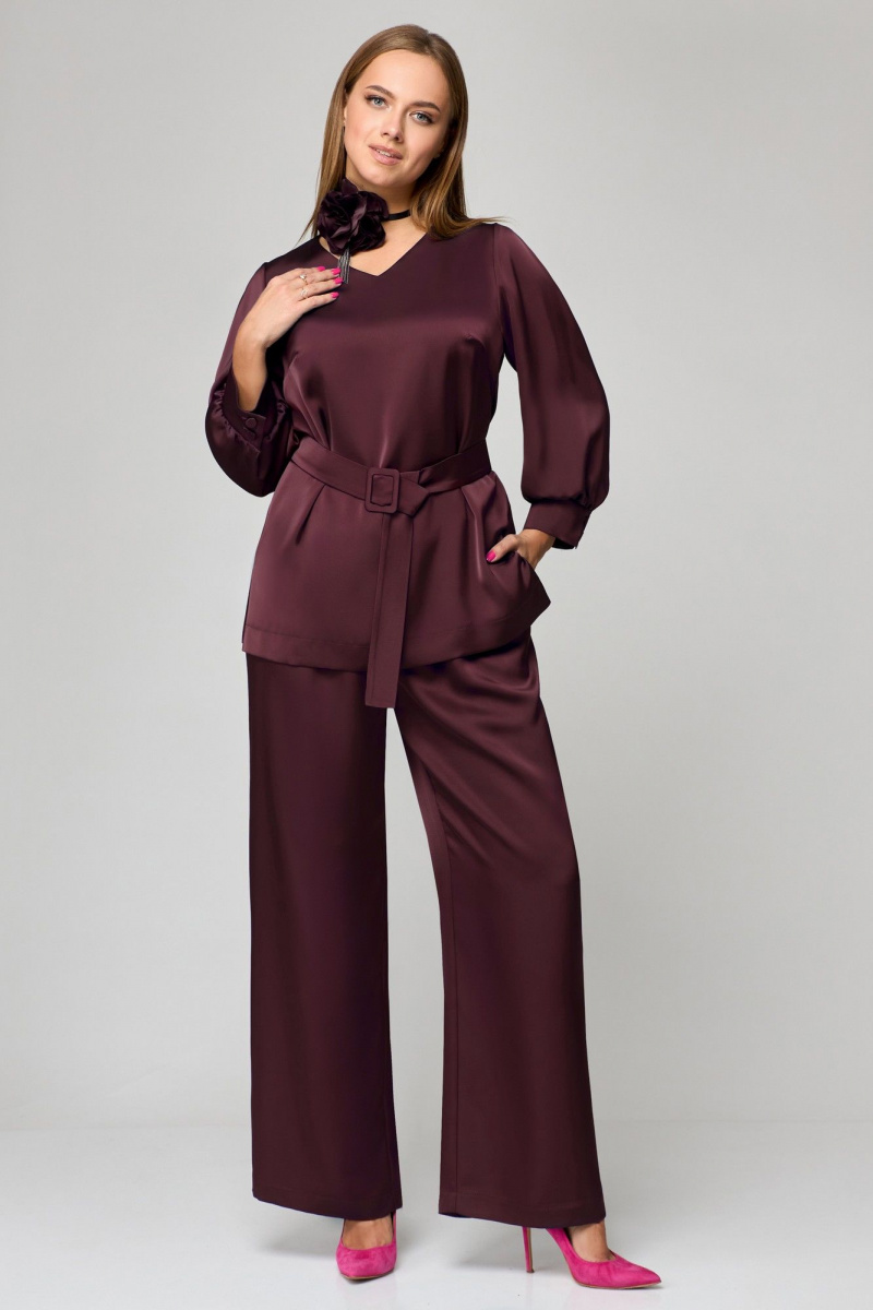 Брючный комплект Мишель стиль 1160-1 винный