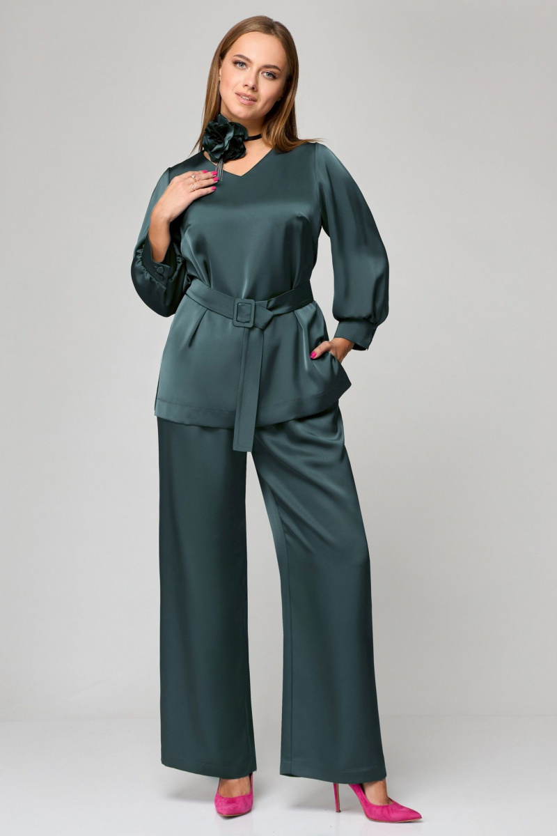 Брючный комплект Мишель стиль 1160-1 изумрудный