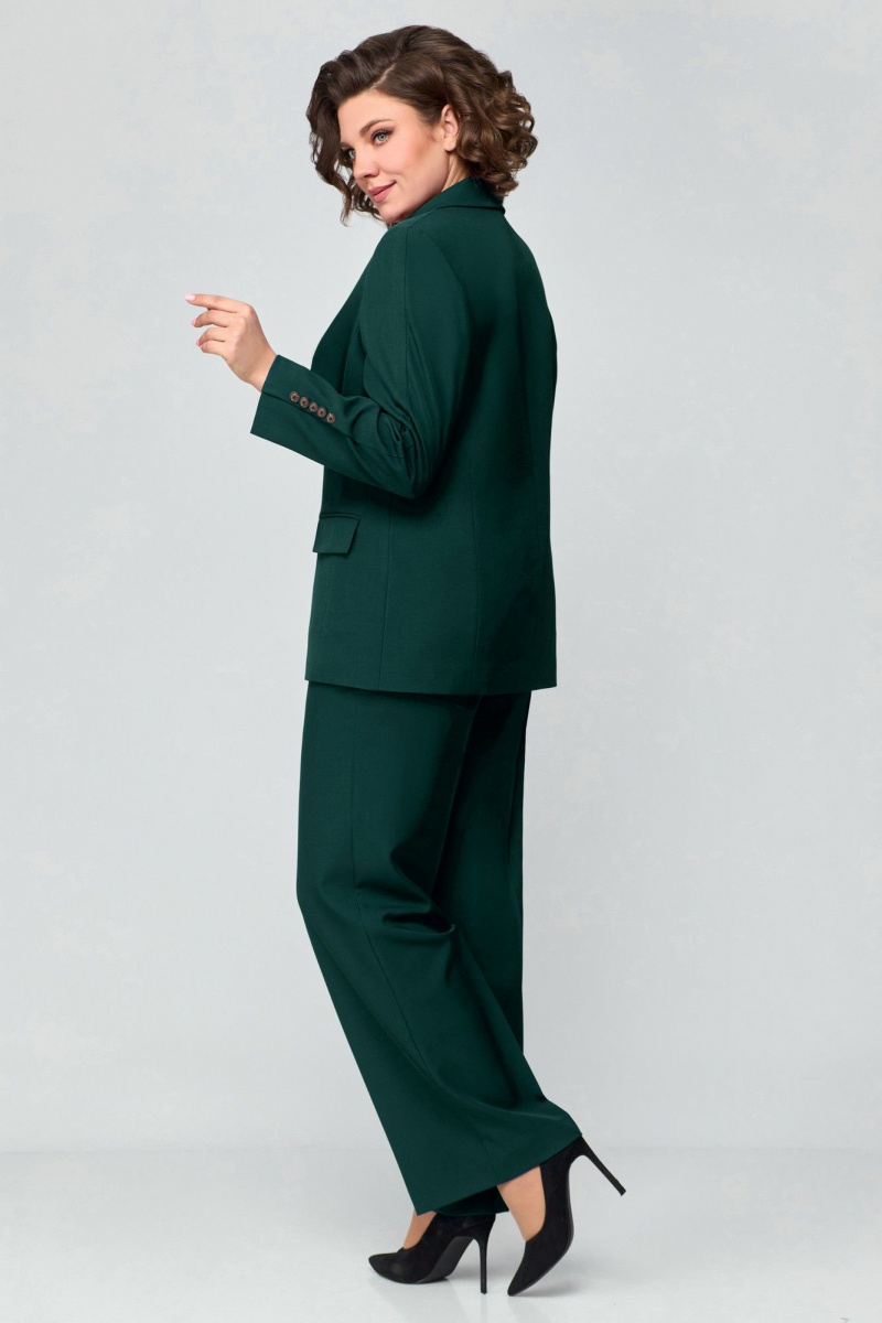Брючный костюм Мишель стиль 1177 т.зеленый