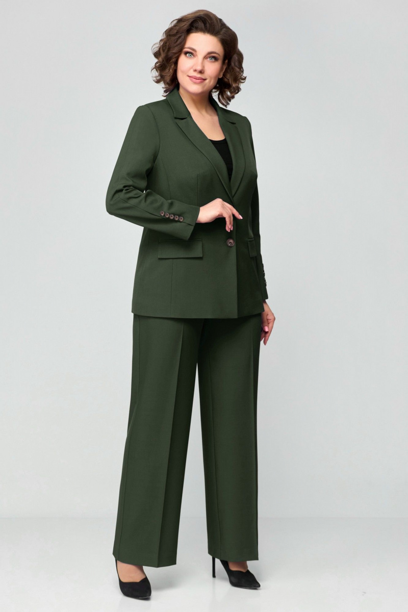 Брючный костюм Мишель стиль 1177 хвойно-зеленый