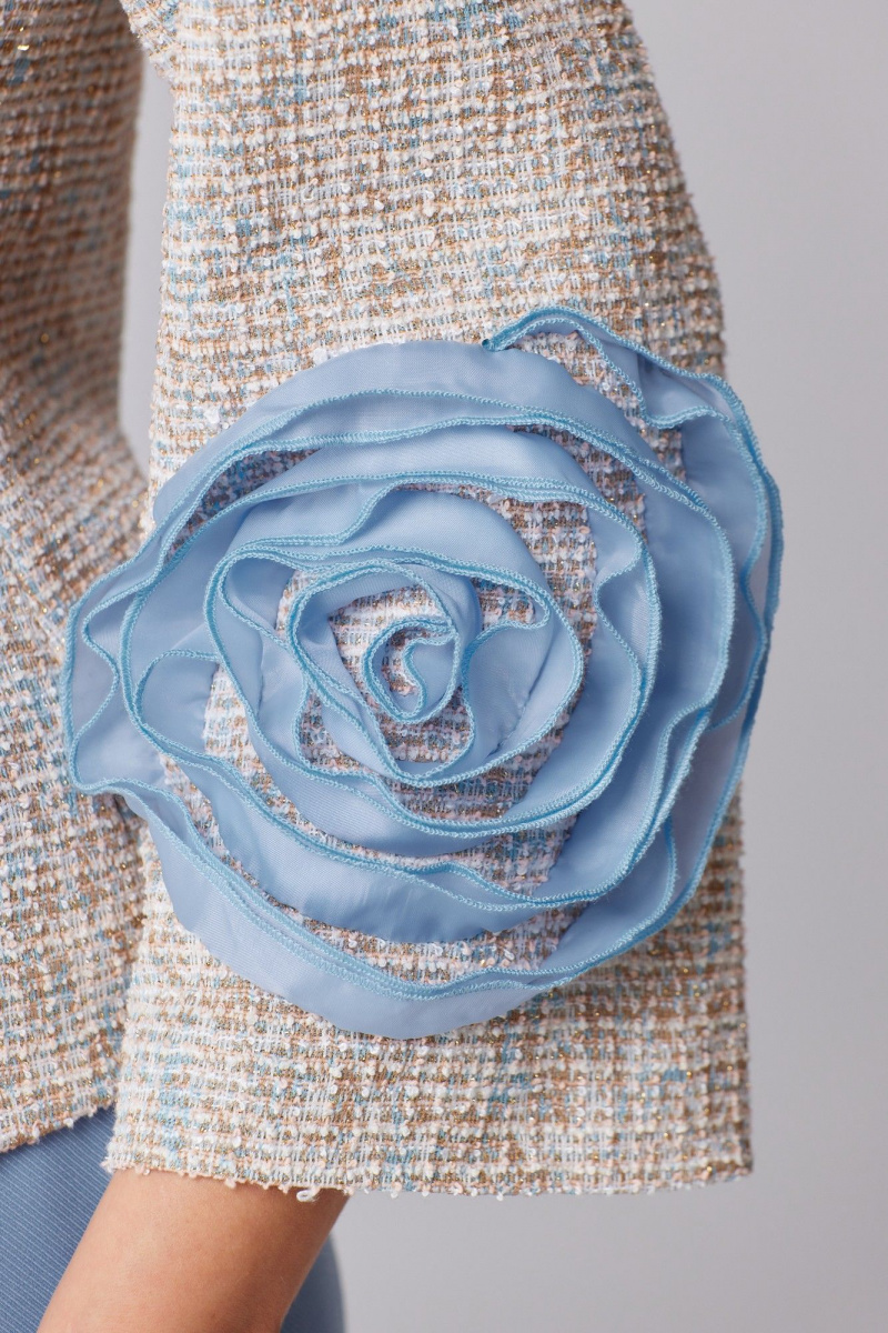 Юбочный комплект Мишель стиль 1210-1 бежево-голубой