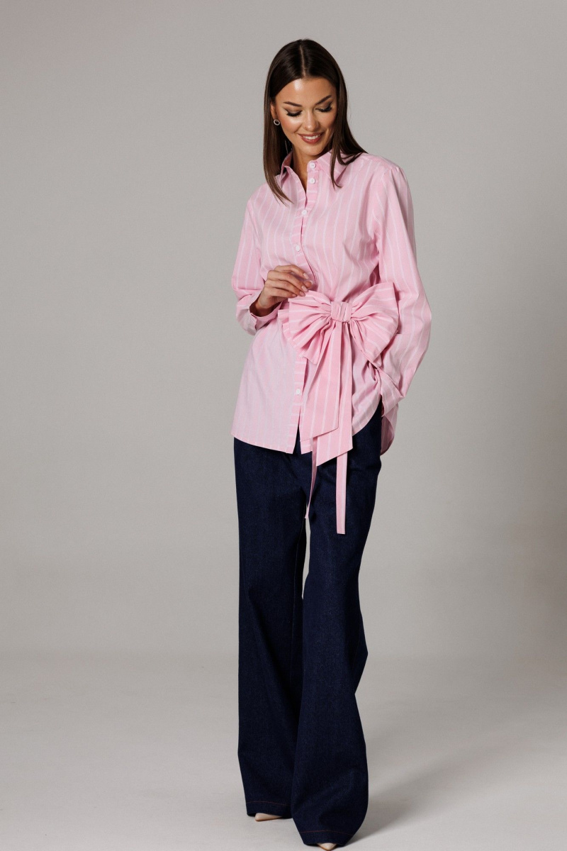 Брючный комплект Ларс Стиль 1177 розовый-синий