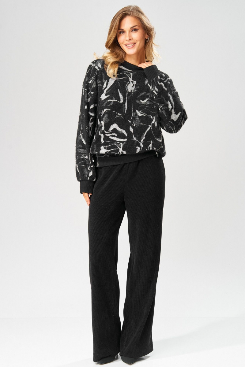 Джемперы Laikony L-104 черно-серый