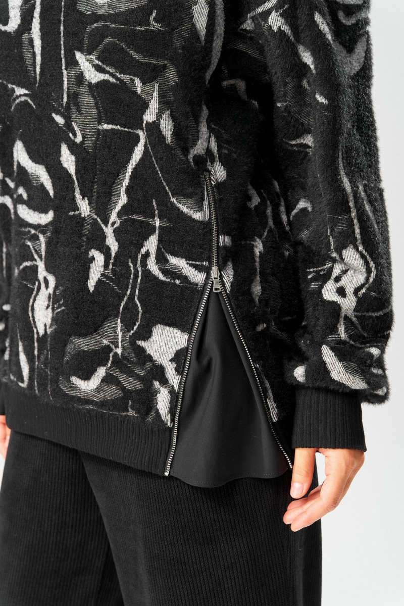 Джемперы Laikony L-104 черно-серый