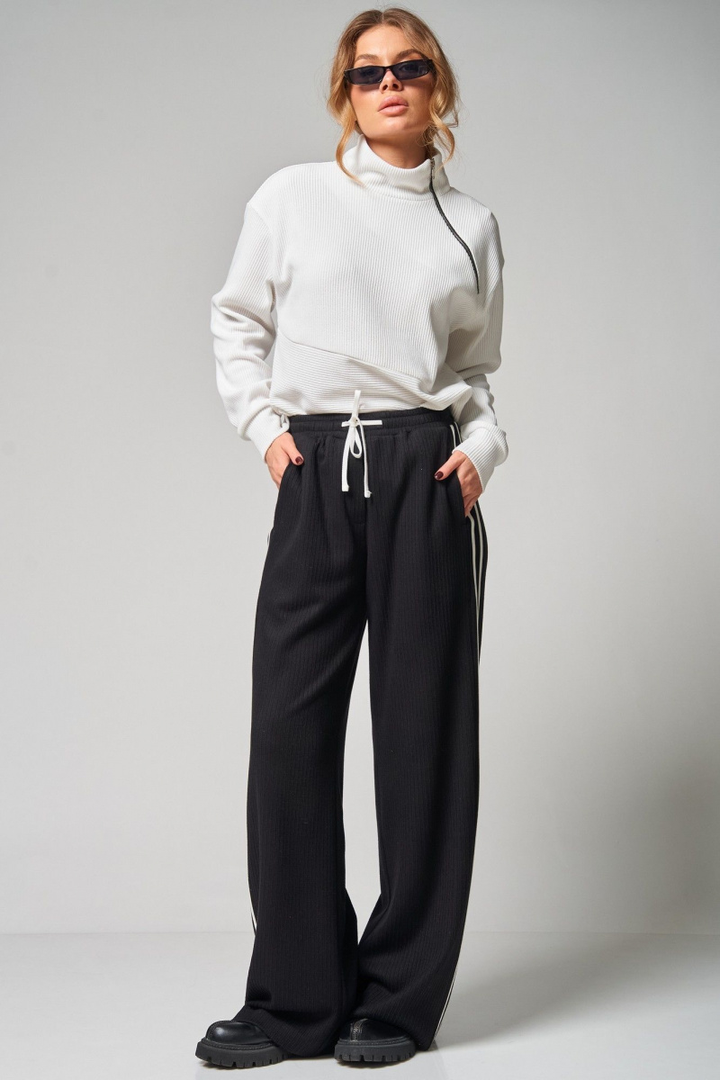 Брючный комплект Laikony L-483 белый+черный