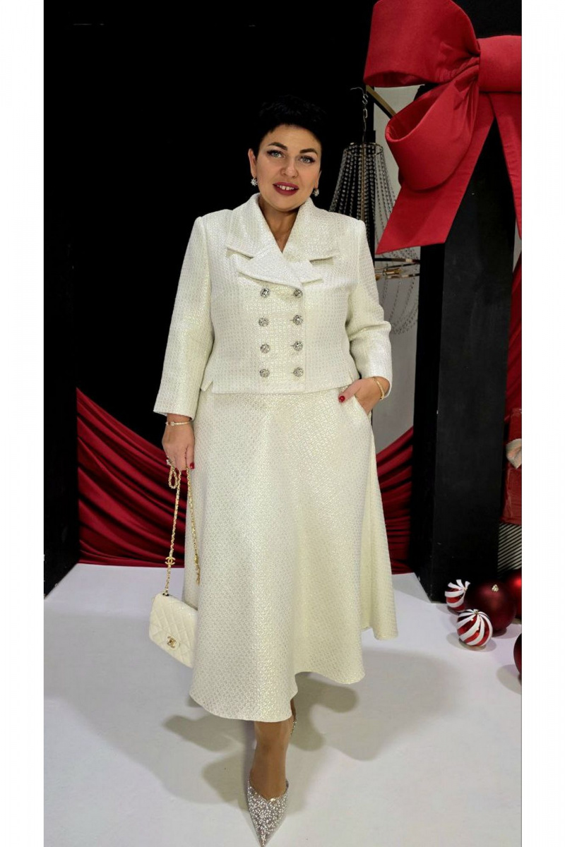 Юбочный комплект Vittoria Queen 27223 молочно-серебристый