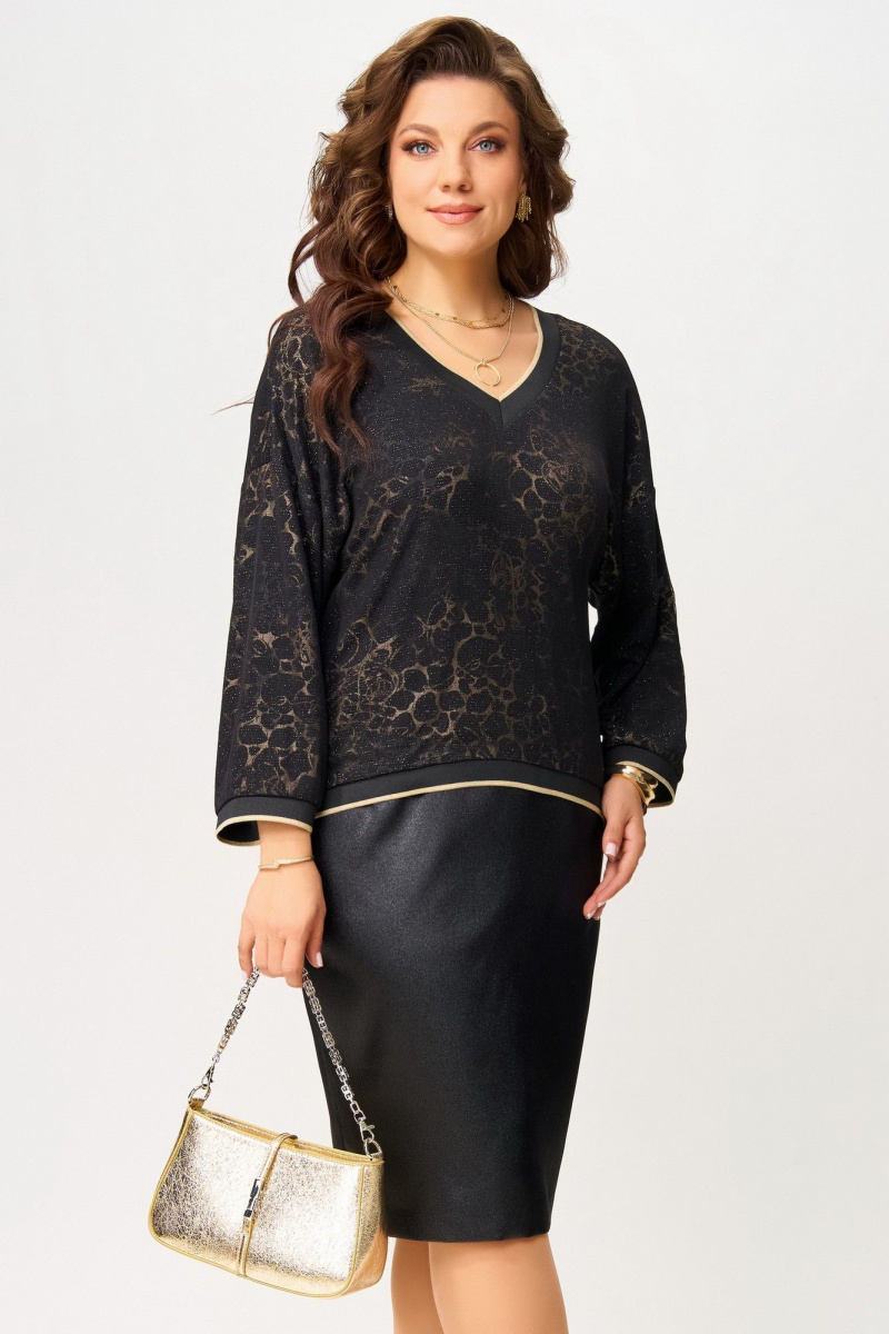 Джемперы Fita 20721 черно-золотистый