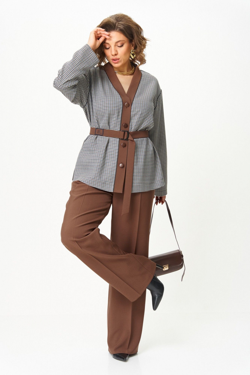 Брючный комплект Aira Style 24244 шоколад