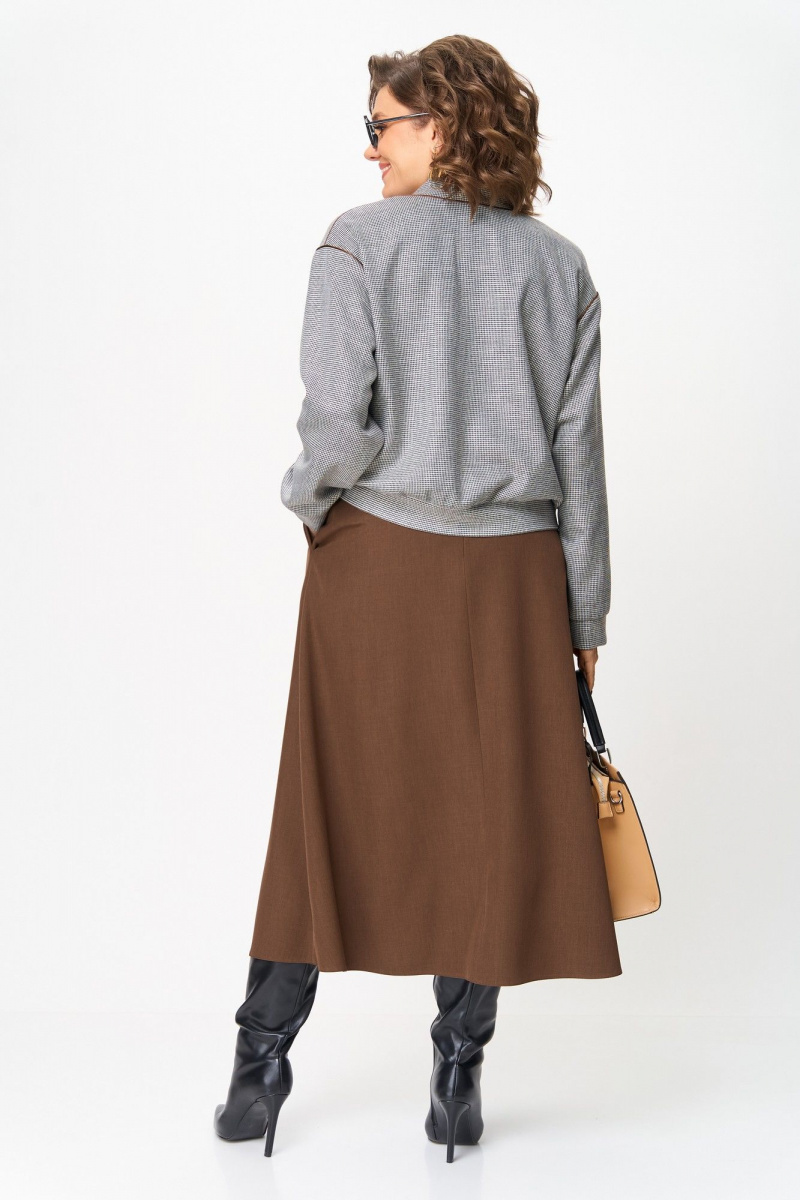 Юбочный комплект Aira Style 24131 коричневый
