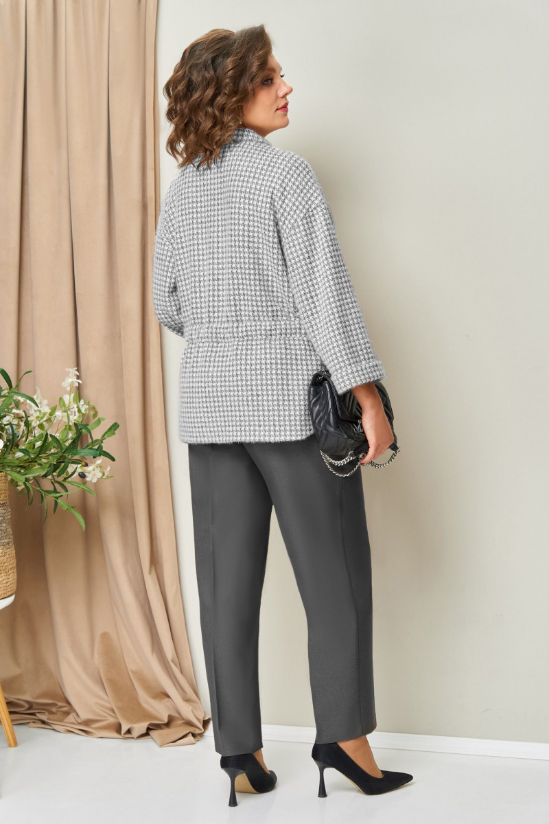 Брючный костюм VOLNA 1441 серо-графитовый