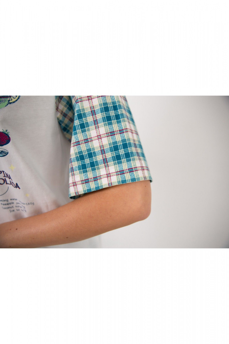 Пижамы Купалинка 40100G.158-164 к.экрю,клетка