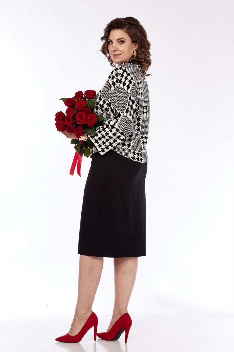 Юбочный комплект Grace for you 237 черно-белый