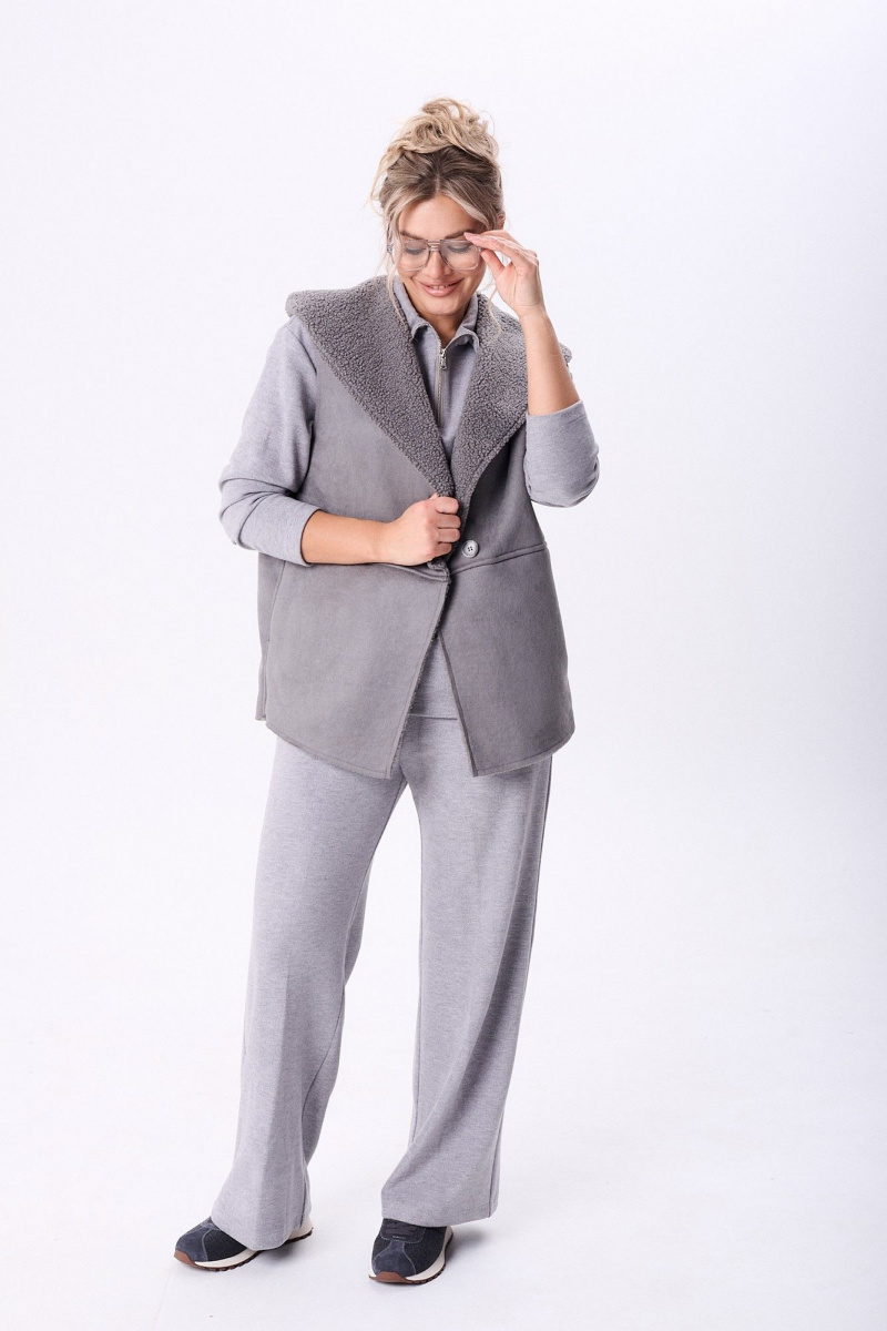 Брючный комплект Диомант 2107 серый