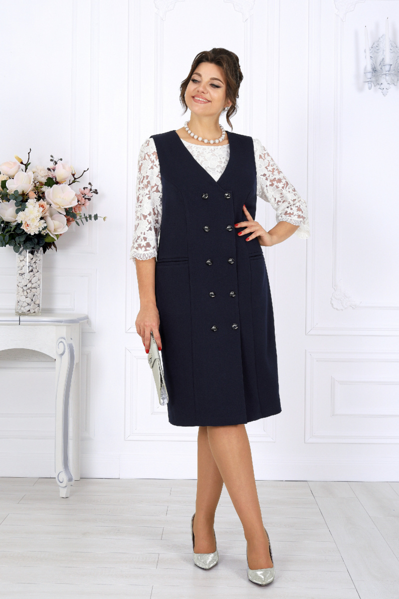 Сарафаны Ninele 7443 темно-синий