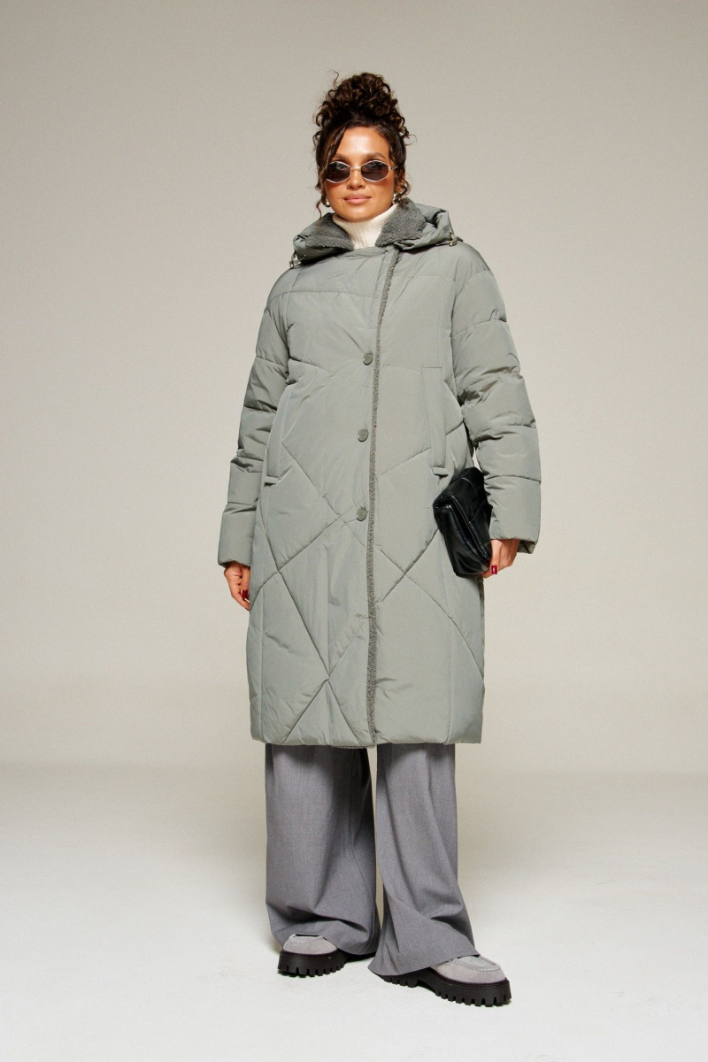 Женское пальто Beautiful&Free 8024 шалфей