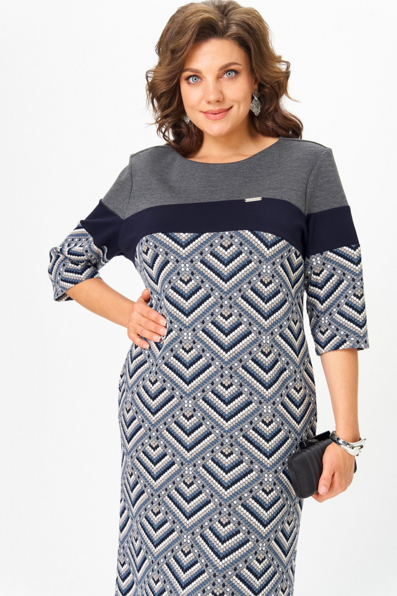 Платья Michel chic 2188 серый-голубой