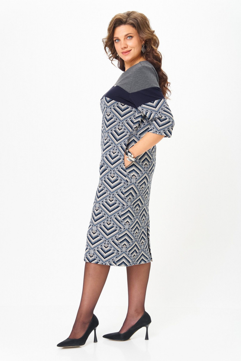 Платья Michel chic 2188 серый-голубой