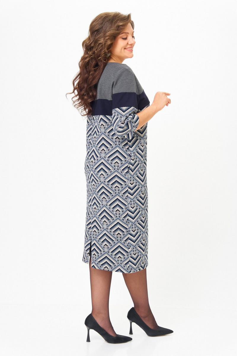 Платья Michel chic 2188 серый-голубой