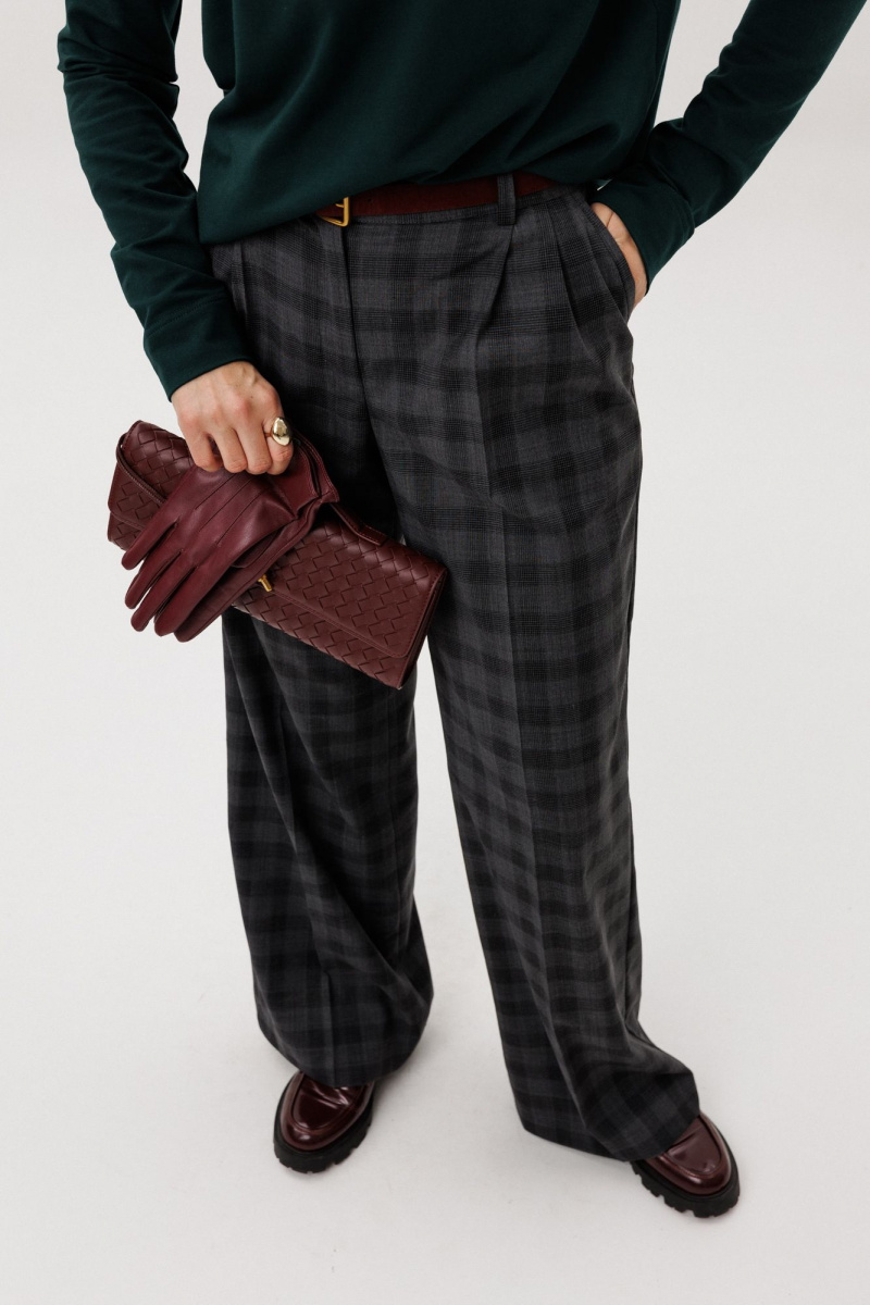 Брюки Ma Vie М-710-2 серая_клетка