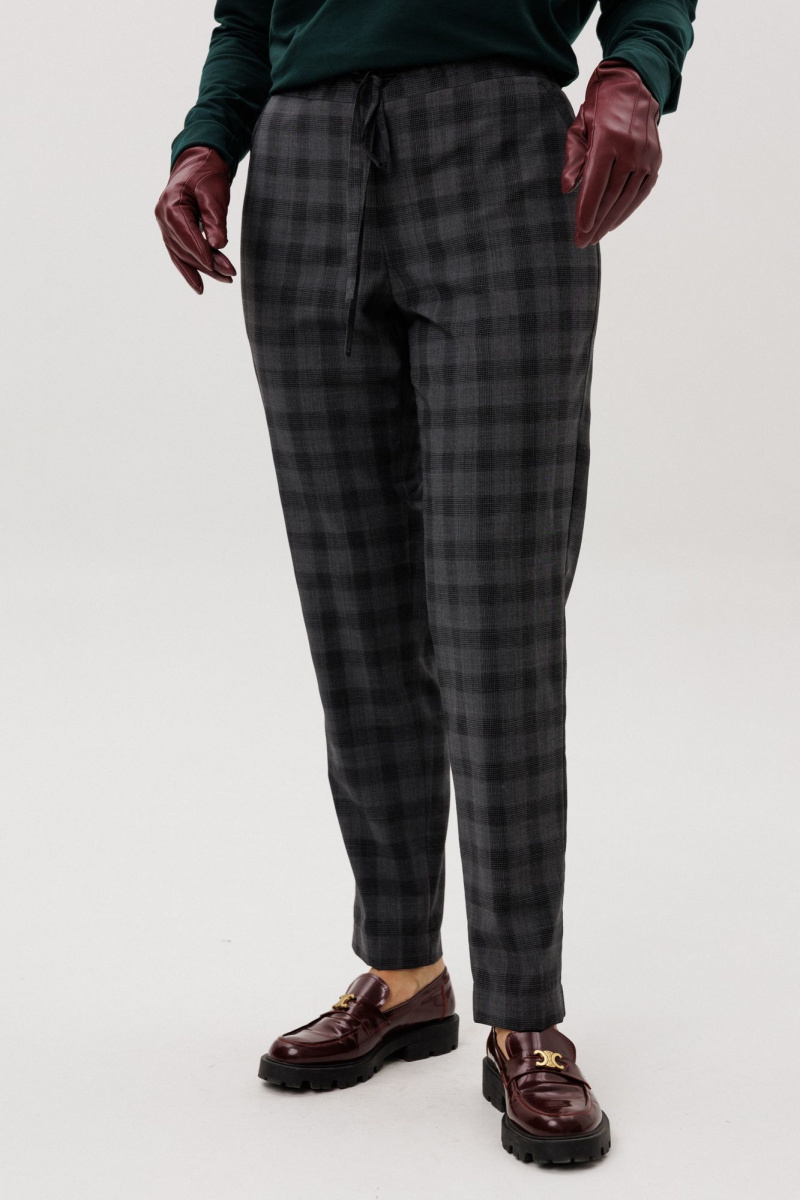 Брючный комплект Ma Vie М-711-2 серая_клетка