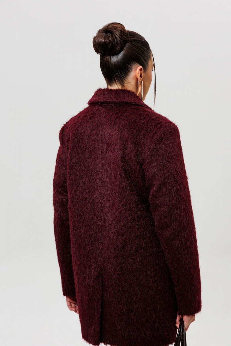 Женское пальто Mislana 1148 бордовый