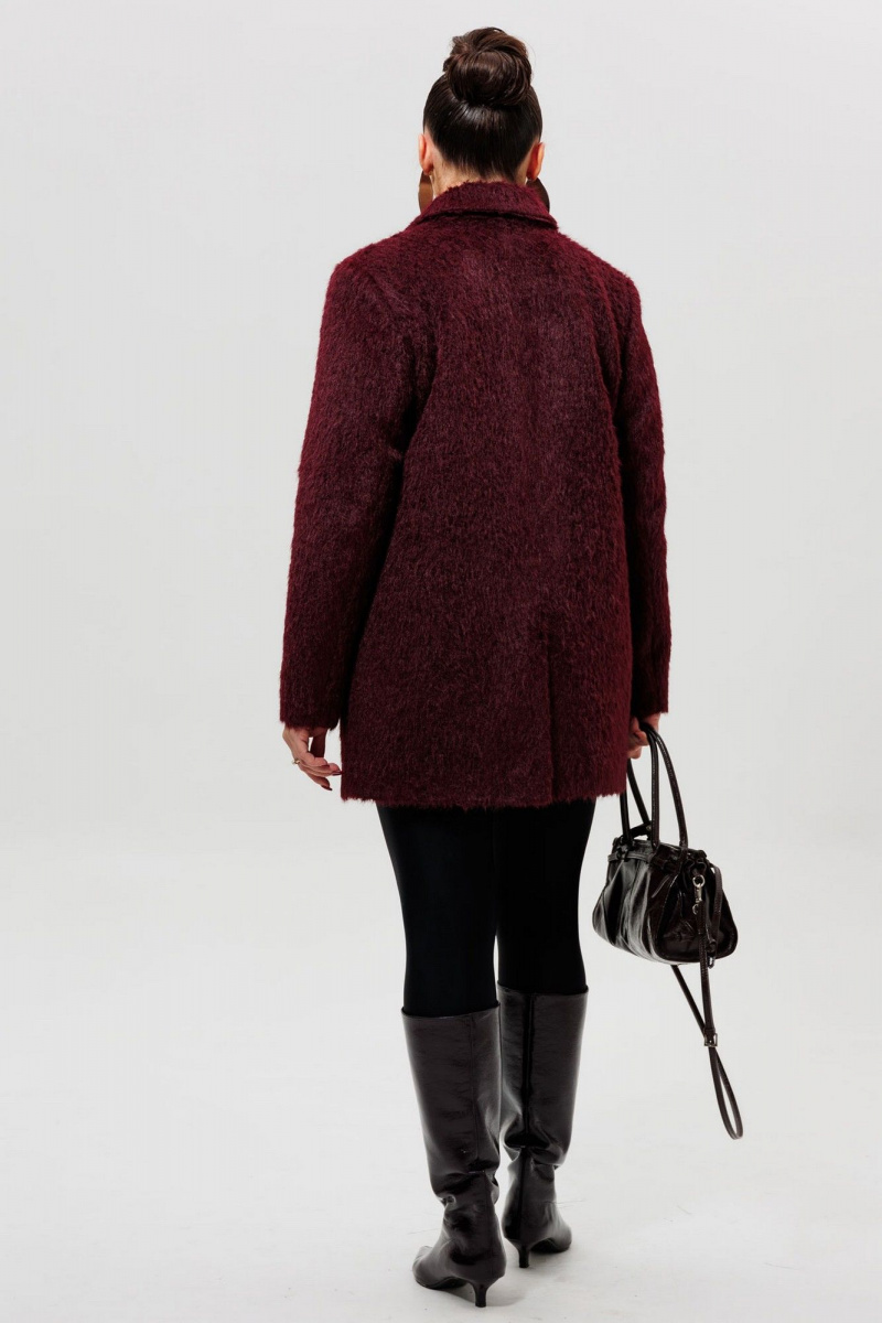 Женское пальто Mislana 1148 бордовый