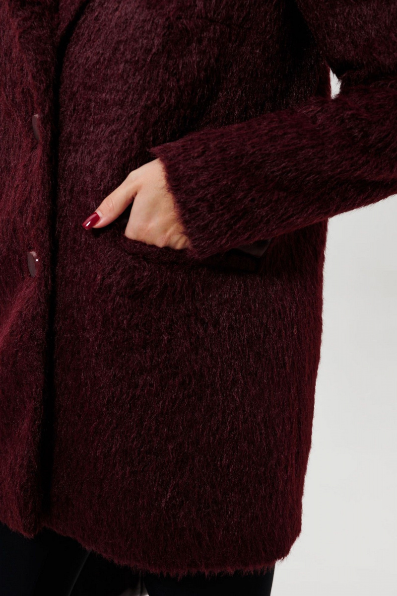 Женское пальто Mislana 1148 бордовый