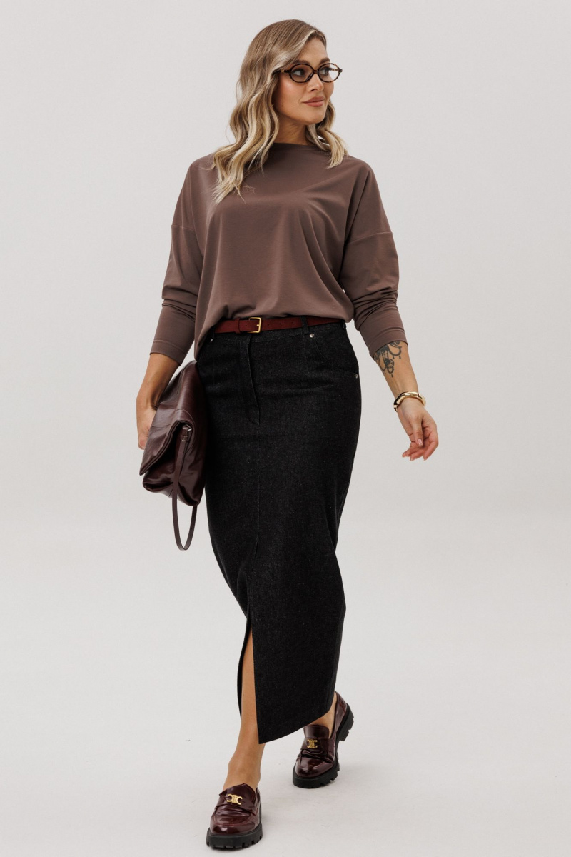 Юбочный комплект Ma Vie М-717 коричневый_и_черный