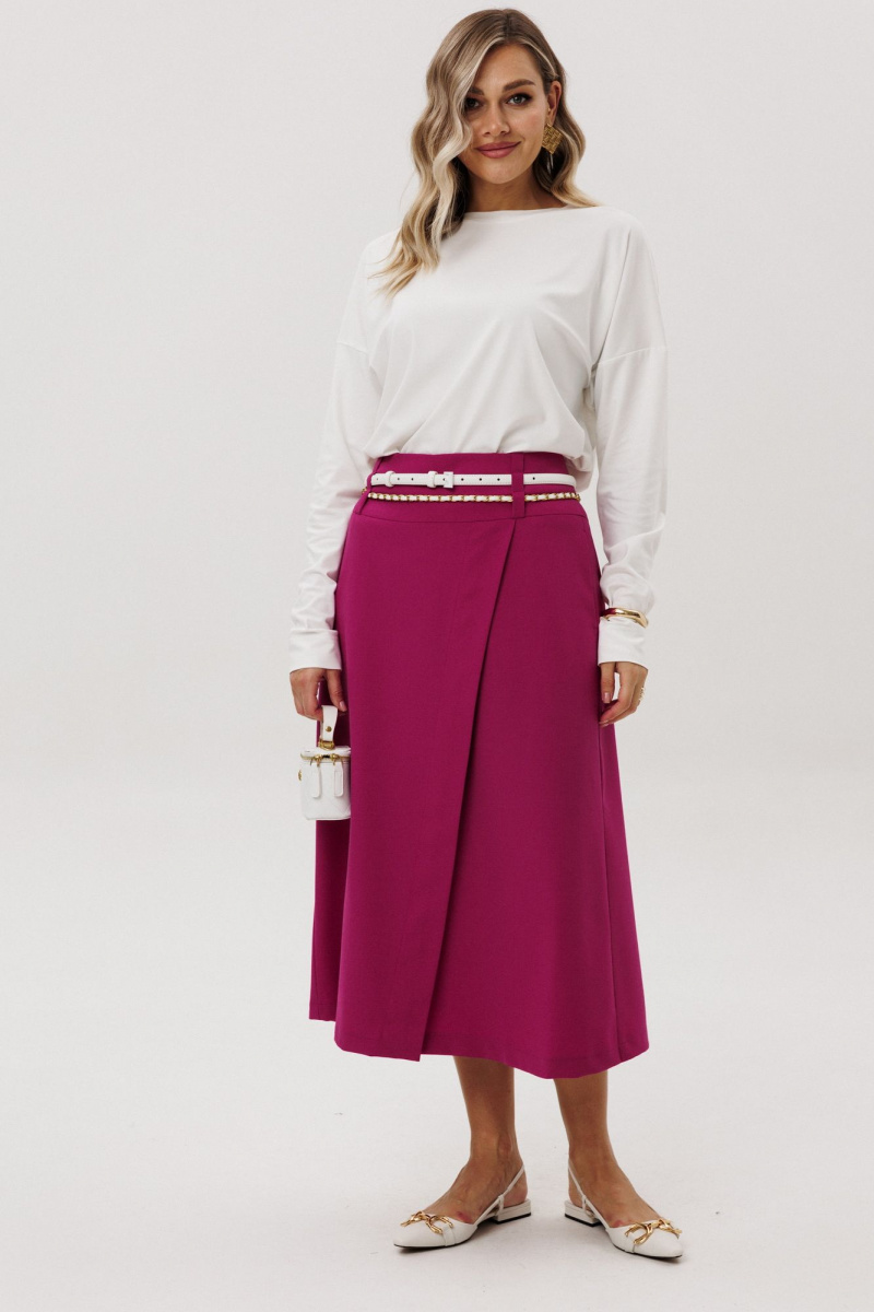 Юбочный комплект Ma Vie М-722 белый_и_фуксия