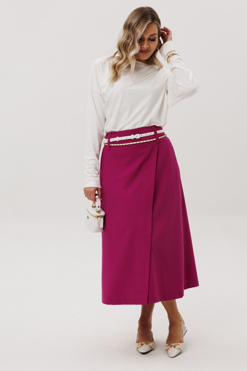 Юбочный комплект Ma Vie М-722 белый_и_фуксия