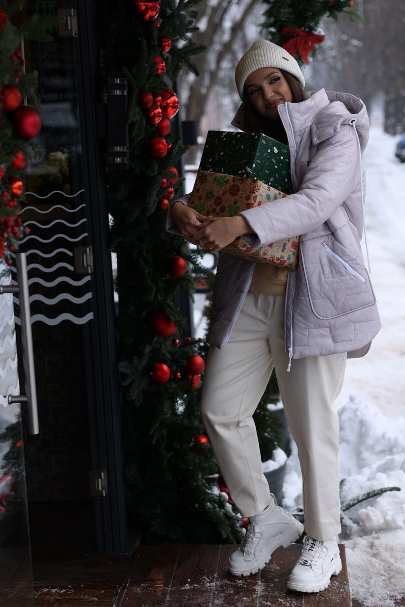 Женская куртка Mislana 1850 жемчужный