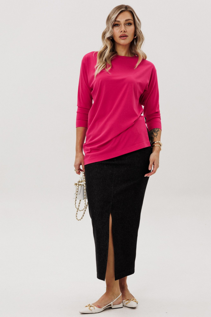 Юбочный комплект Ma Vie М-725 малиновый_и_черный