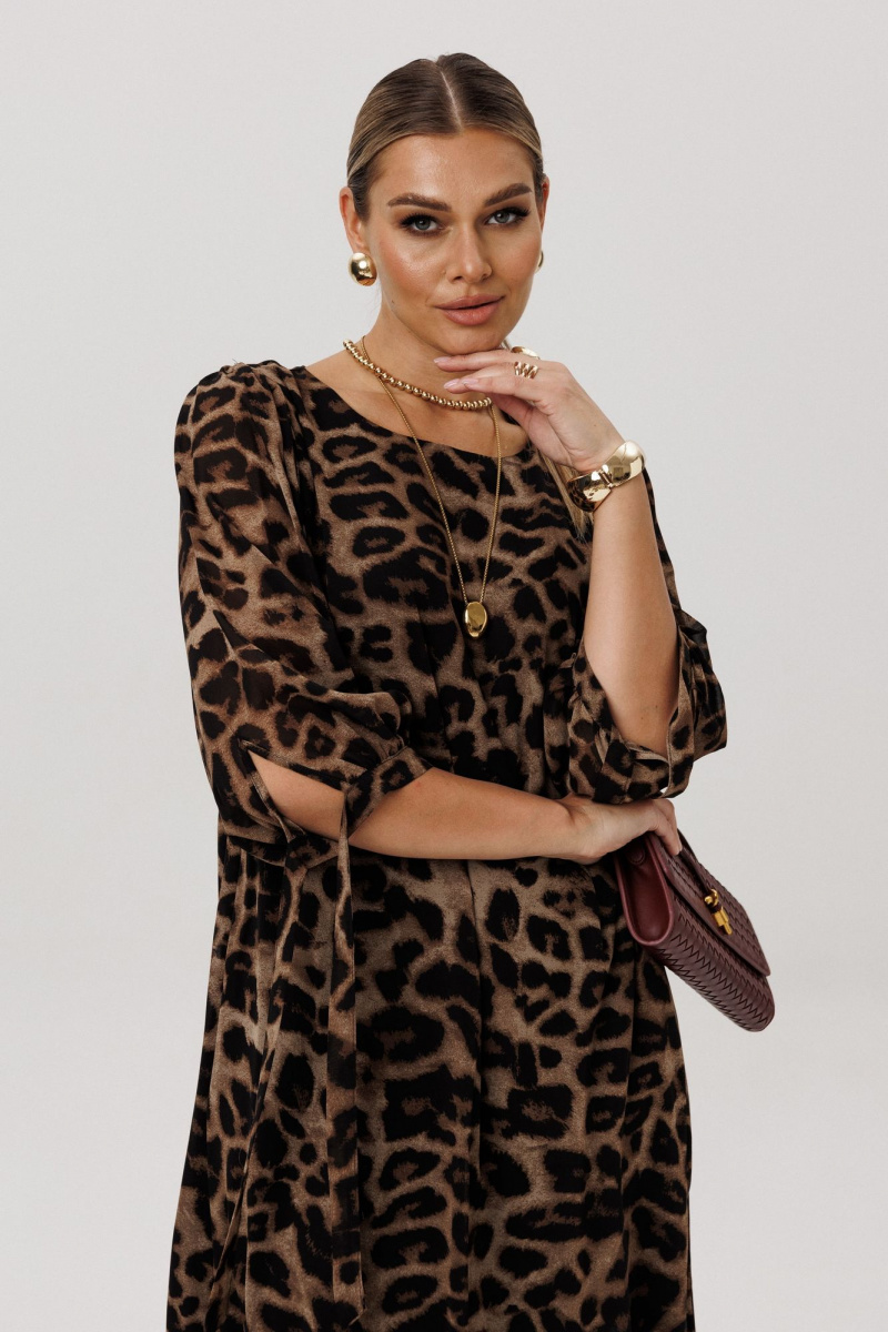 Платья Anelli 1733 коричневый_леопард
