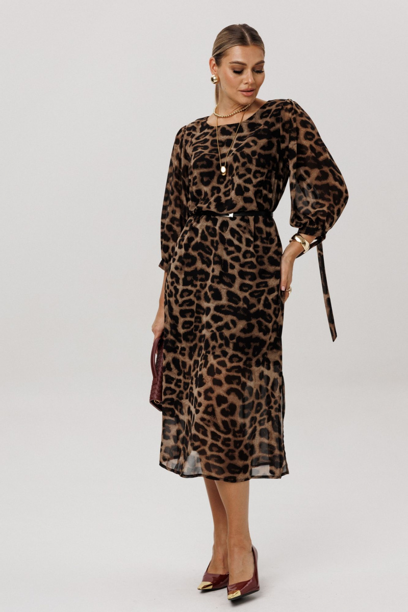 Платья Anelli 1733 коричневый_леопард