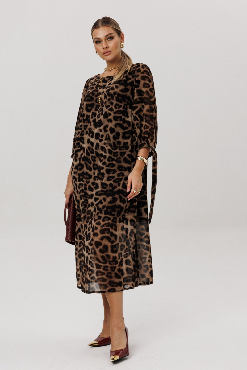 Платья Anelli 1733 коричневый_леопард