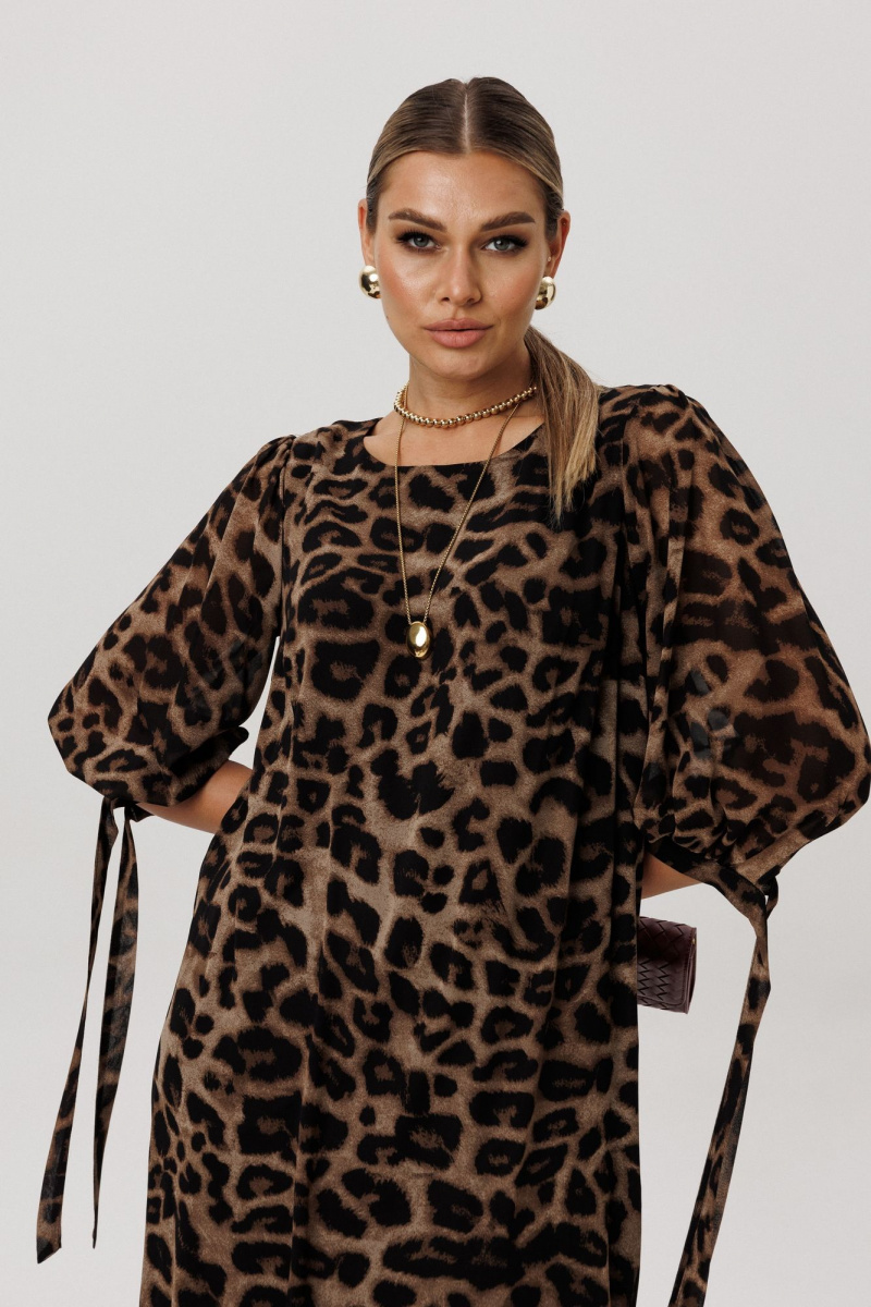 Платья Anelli 1733 коричневый_леопард