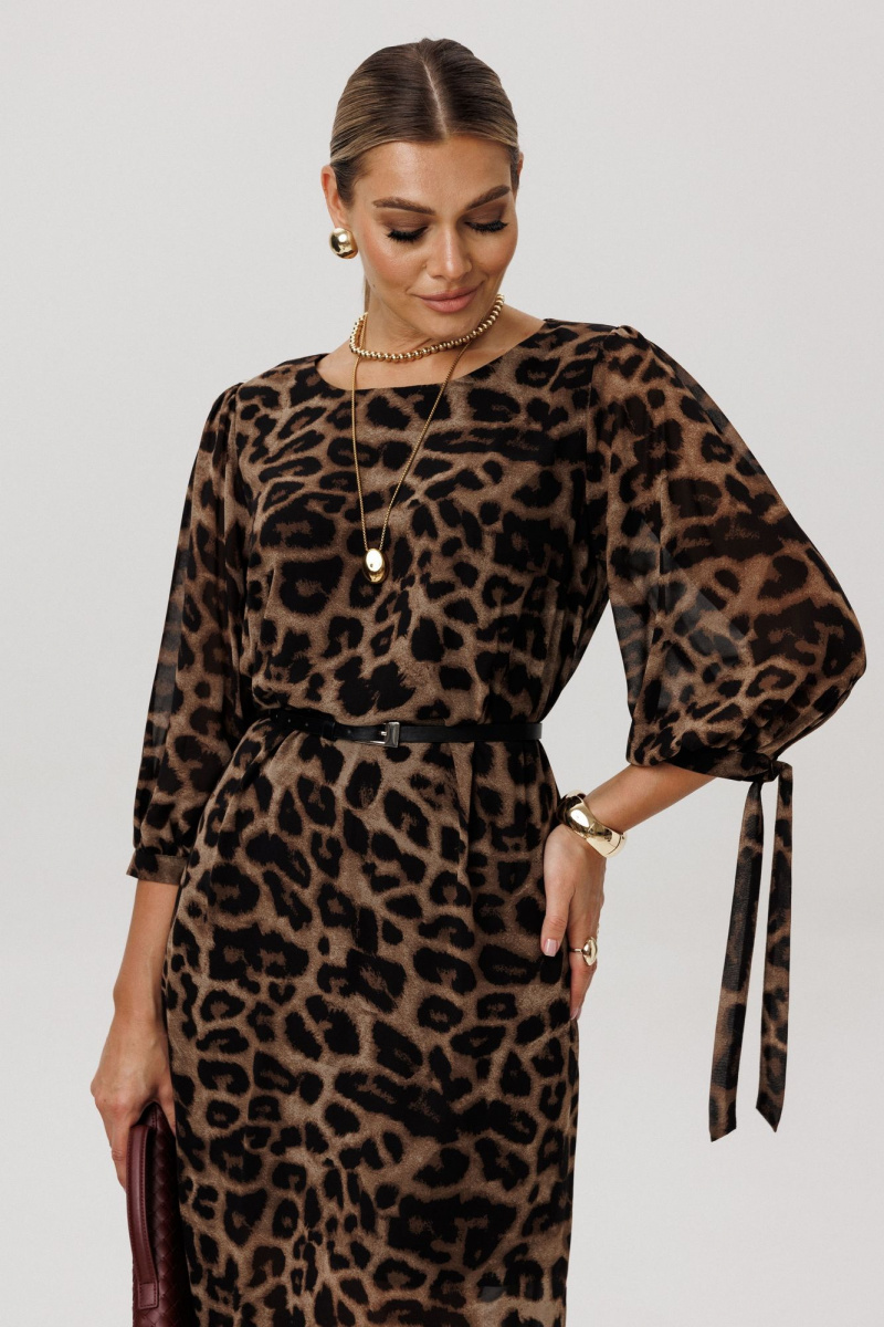 Платья Anelli 1733 коричневый_леопард