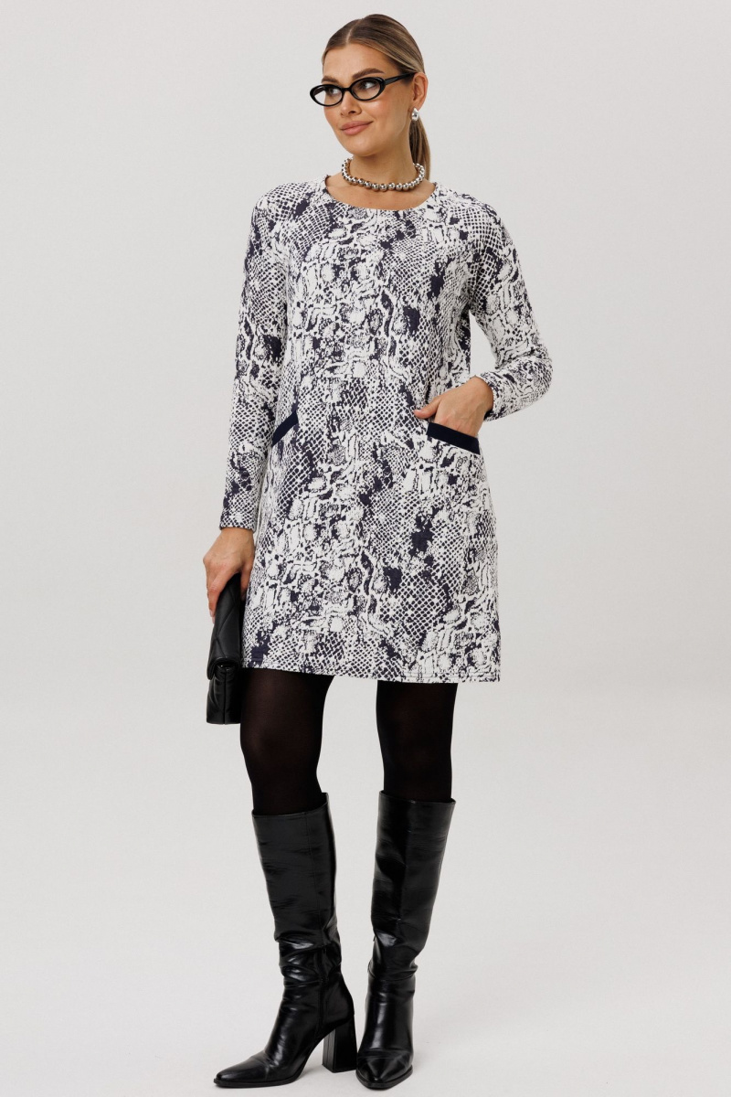 Платья Anelli 1750 белая_змея