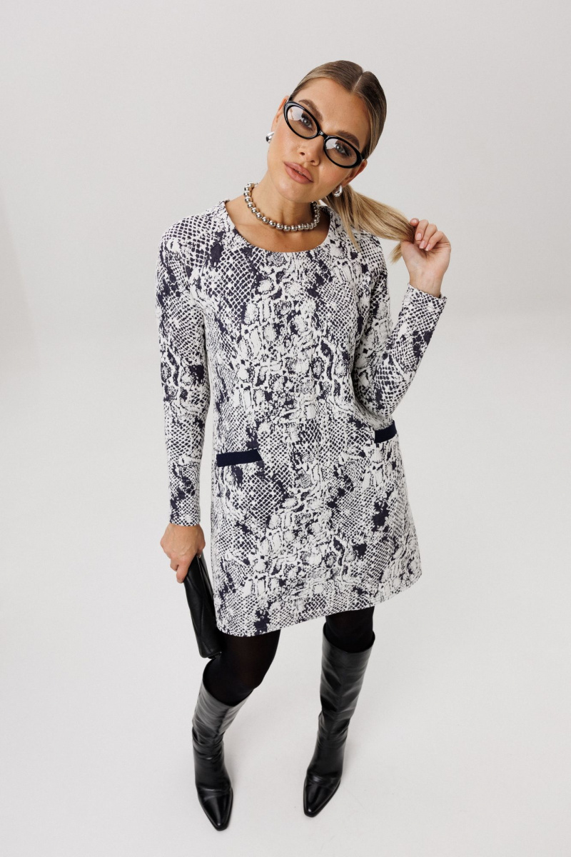 Платья Anelli 1750 белая_змея