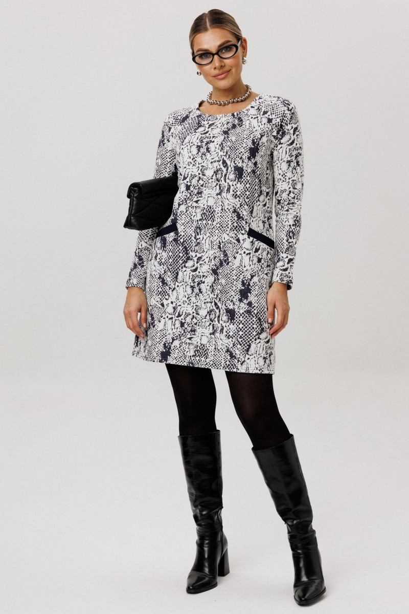 Платья Anelli 1750 белая_змея