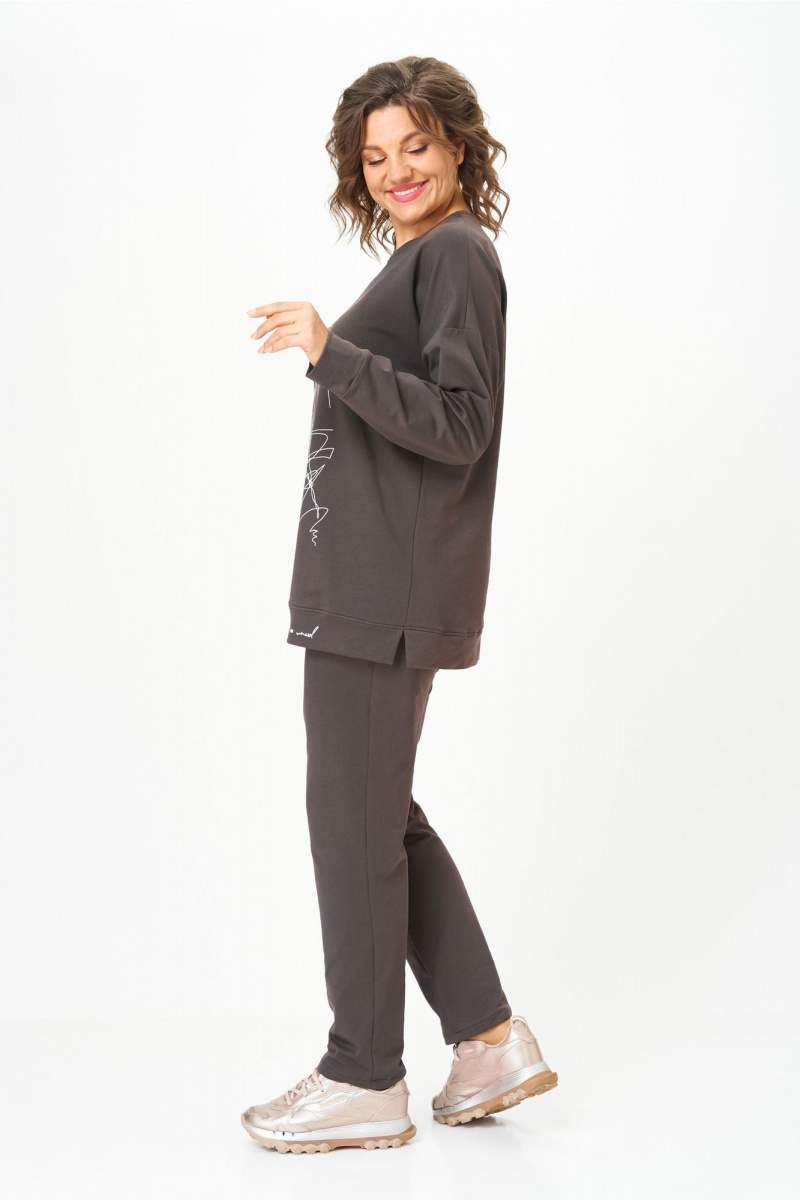 Брючный комплект STEFANY 2061-2 горький-шоколад