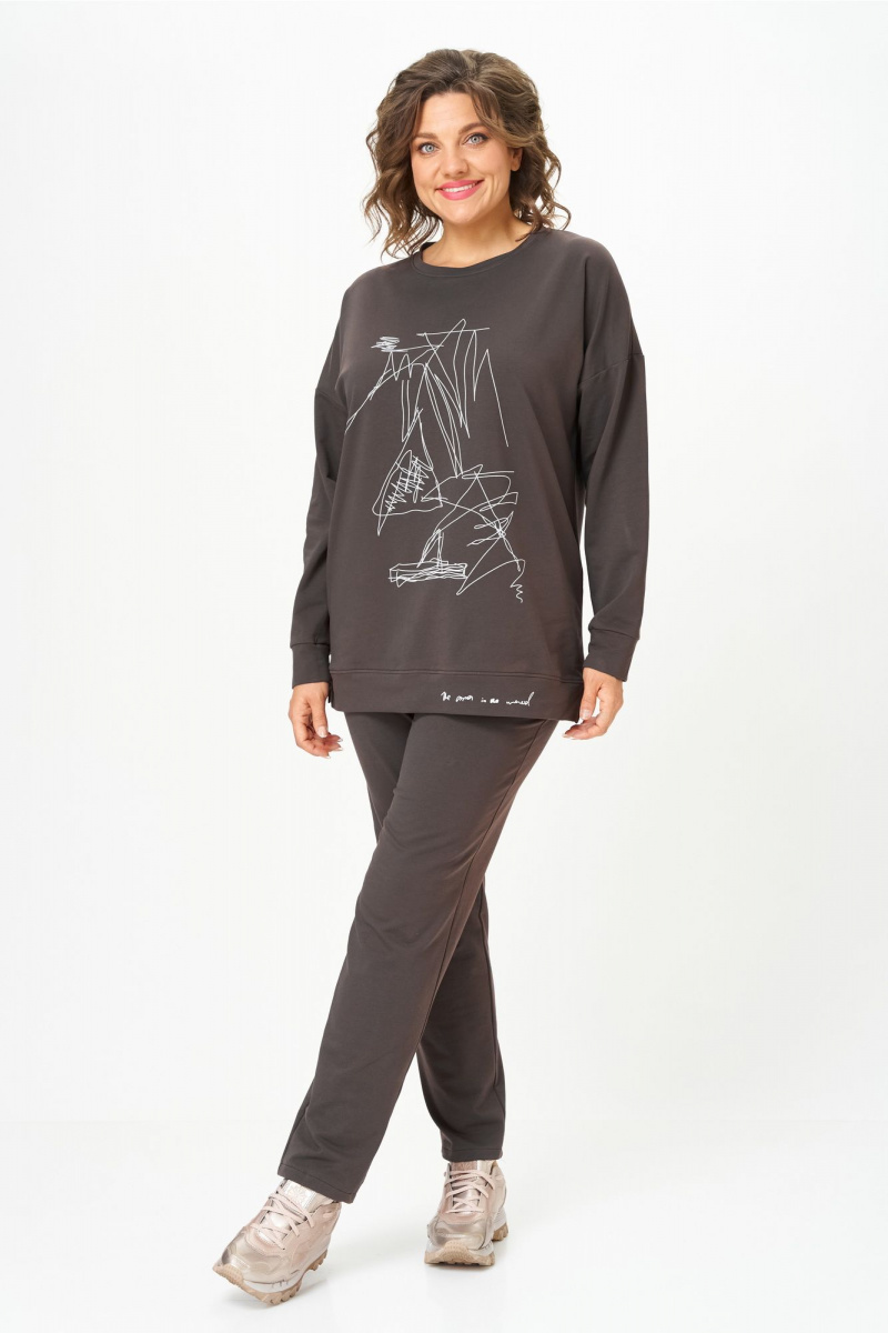 Брючный комплект STEFANY 2061-2 горький-шоколад