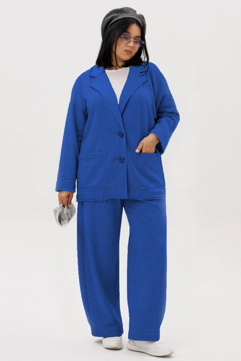 Брючный костюм Anastasia 1299 васильковый