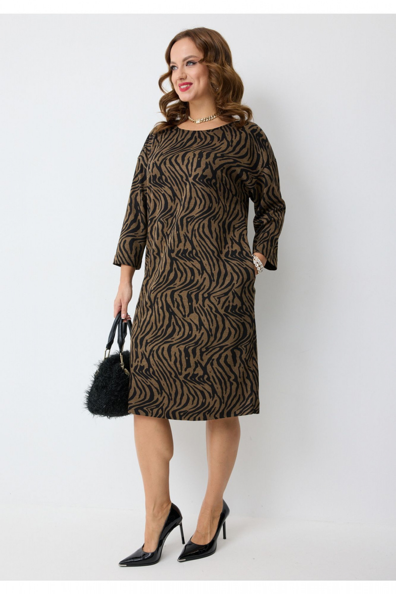 Платья Твой имидж 2274 шоколадный_с_принтом