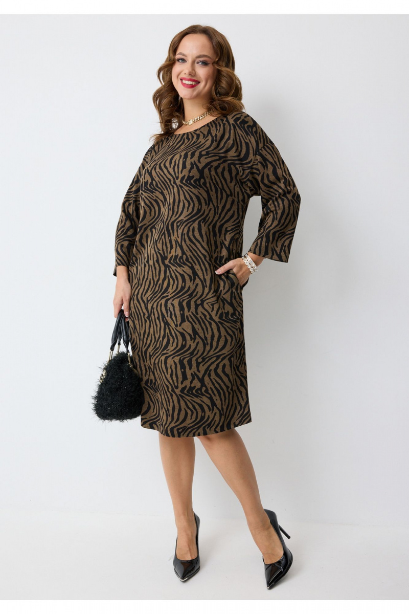 Платья Твой имидж 2274 шоколадный_с_принтом