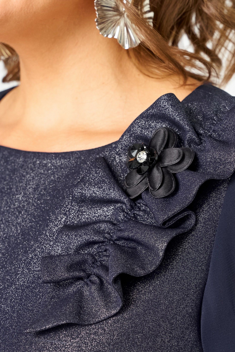 Платья EVA GRANT 7310D синий_баклажан