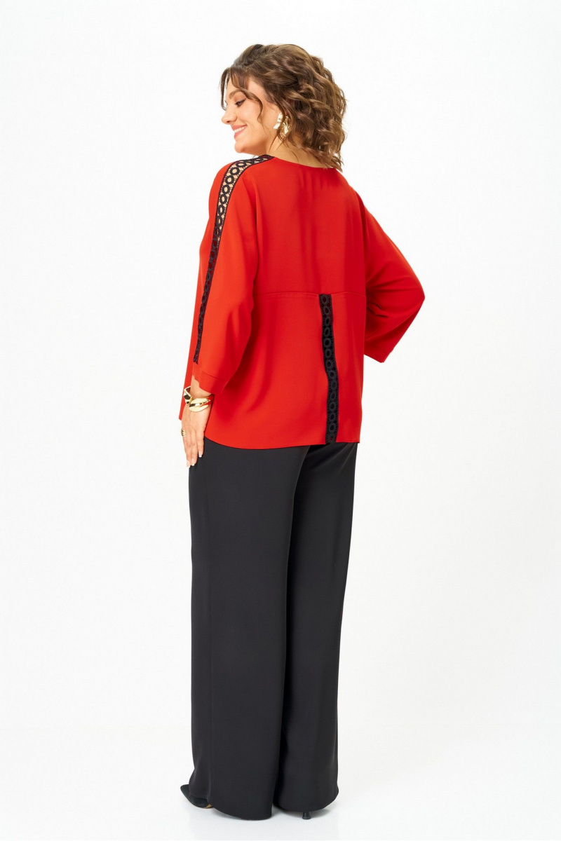 Брючный костюм Rumoda 2275_дл. красный-черный