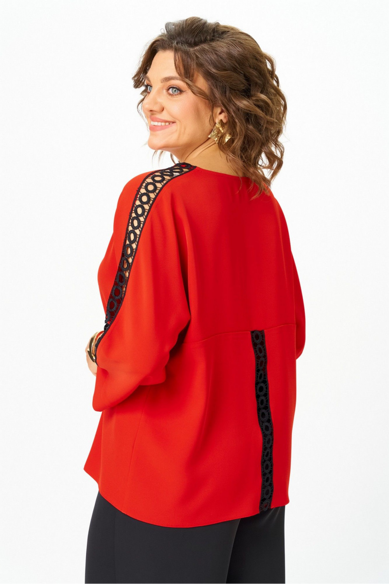 Брючный костюм Rumoda 2275_дл. красный-черный