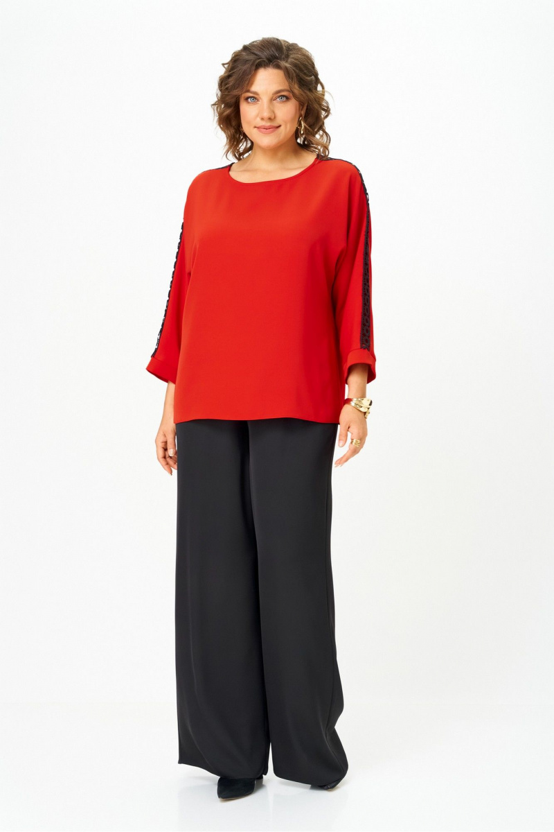 Брючный костюм Rumoda 2275_дл. красный-черный